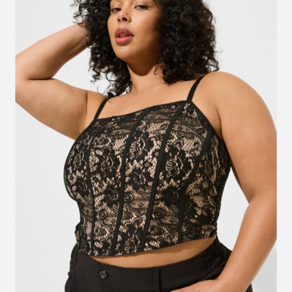 Torrid Lace Corset Crop Top
